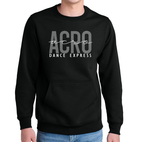 Acro Lined Script - Core Fleece Crewneck Pocket Sweatshirt Thumbnail