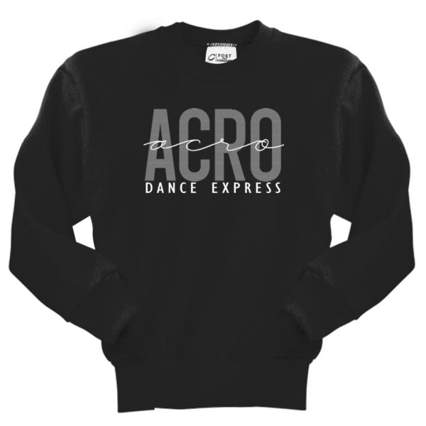 Acro Lined Script - Youth Core Fleece Crewneck Sweatshirt Thumbnail